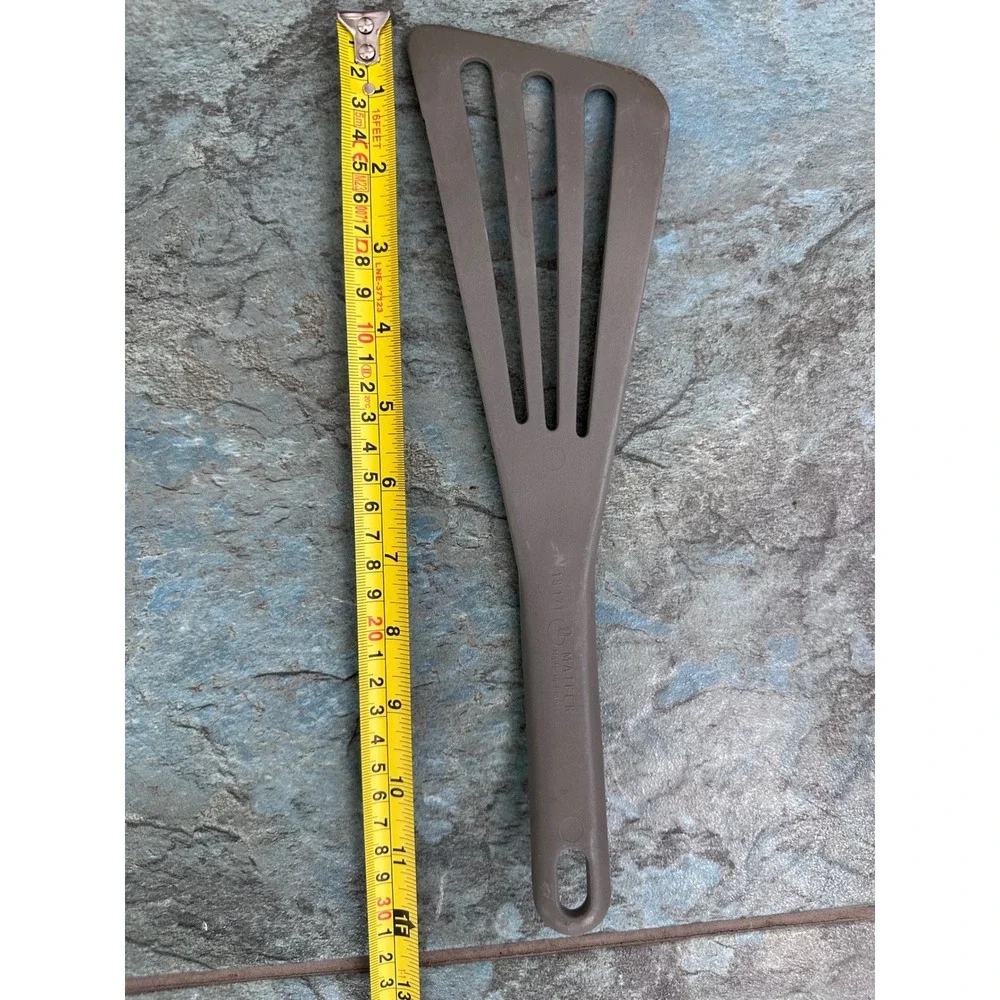 Matfer Bourgeat Exoglass Pelton Slotted Spatula Grey 12